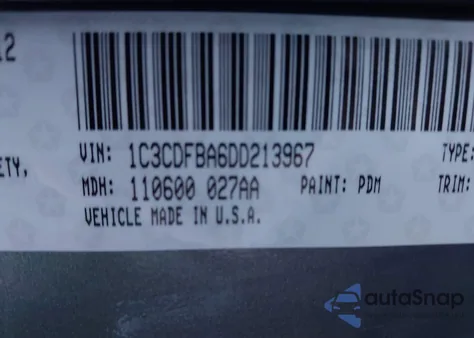 2013 Dodge Dart Sxt from USA, damaged, VIN 1C3CDFBA6DD213967